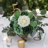imageAmyHomie Artificial Flower Ivory Rose 25pcs Real Looking Fake Roses wStem for DIY Wedding Bouquets Centerpieces Arrangements Party Baby Shower Home DecorationsShades of Forest Green
