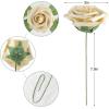 imageAmyHomie Artificial Flower Ivory Rose 25pcs Real Looking Fake Roses wStem for DIY Wedding Bouquets Centerpieces Arrangements Party Baby Shower Home DecorationsBeige