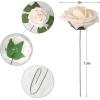 imageAmyHomie Artificial Flower Ivory Rose 25pcs Real Looking Fake Roses wStem for DIY Wedding Bouquets Centerpieces Arrangements Party Baby Shower Home DecorationsChampagne