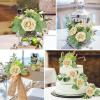 imageAmyHomie Artificial Flower Ivory Rose 25pcs Real Looking Fake Roses wStem for DIY Wedding Bouquets Centerpieces Arrangements Party Baby Shower Home DecorationsBeige