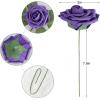 imageAmyHomie Artificial Flower Ivory Rose 25pcs Real Looking Fake Roses wStem for DIY Wedding Bouquets Centerpieces Arrangements Party Baby Shower Home DecorationsSeriesc Purple