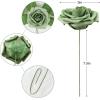 imageAmyHomie Artificial Flower Ivory Rose 25pcs Real Looking Fake Roses wStem for DIY Wedding Bouquets Centerpieces Arrangements Party Baby Shower Home DecorationsGreen