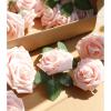 imageAmyHomie Artificial Flower Ivory Rose 25pcs Real Looking Fake Roses wStem for DIY Wedding Bouquets Centerpieces Arrangements Party Baby Shower Home DecorationsBlush Pink