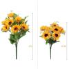 imageAmyHomie Artificial Flowers Artificial Sunflower Bouquets Fake Flowers for Baby Shower Home Decoration Wedding Decor Bride Holding Flowers DIY Garden Craft Art Decor