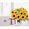 imageAmyHomie Artificial Flowers Artificial Sunflower Bouquets Fake Flowers for Baby Shower Home Decoration Wedding Decor Bride Holding Flowers DIY Garden Craft Art Decor