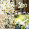 imageAmyHomie Artificial Flowers10 pcs Silk Daisy Artificial Gerber Daisy for Home Decoration Fake Wildflowers Spring Flowers for Wedding DecorationMilk WhiteMilk White