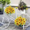 imageAmyHomie Artificial Sunflower Bouquets2 Bunches Fake Wildflowers for Baby Shower Home Wedding Spring Decor Bride Holding FlowersDIY Garden Craft Art Decor