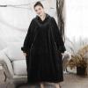 imageAmyHomie Blanket SweatshirtOversized Sherpa Hooded Blanket HoodieFleecehug Hoodie Wearable Blanket for Women Men KidsBlack