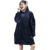 imageAmyHomie Blanket SweatshirtOversized Sherpa Hooded Blanket HoodieFleecehug Hoodie Wearable Blanket for Women Men KidsBlue
