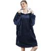 imageAmyHomie Blanket SweatshirtOversized Sherpa Hooded Blanket HoodieFleecehug Hoodie Wearable Blanket for Women Men KidsBlue