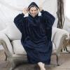 imageAmyHomie Blanket SweatshirtOversized Sherpa Hooded Blanket HoodieFleecehug Hoodie Wearable Blanket for Women Men KidsBlue
