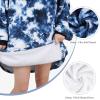 imageAmyHomie Blanket SweatshirtOversized Sherpa Hooded Blanket HoodieFleecehug Hoodie Wearable Blanket for Women Men KidsBlue Tie Dye
