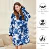 imageAmyHomie Blanket SweatshirtOversized Sherpa Hooded Blanket HoodieFleecehug Hoodie Wearable Blanket for Women Men KidsBlue Tie Dye