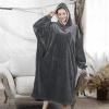 imageAmyHomie Blanket SweatshirtOversized Sherpa Hooded Blanket HoodieFleecehug Hoodie Wearable Blanket for Women Men KidsDark Grey