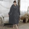 imageAmyHomie Blanket SweatshirtOversized Sherpa Hooded Blanket HoodieFleecehug Hoodie Wearable Blanket for Women Men KidsDark Grey