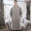 imageAmyHomie Blanket SweatshirtOversized Sherpa Hooded Blanket HoodieFleecehug Hoodie Wearable Blanket for Women Men KidsGrey
