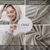 imageAmyHomie Blanket SweatshirtOversized Sherpa Hooded Blanket HoodieFleecehug Hoodie Wearable Blanket for Women Men KidsGrey