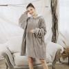 imageAmyHomie Blanket SweatshirtOversized Sherpa Hooded Blanket HoodieFleecehug Hoodie Wearable Blanket for Women Men KidsGrey