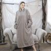 imageAmyHomie Blanket SweatshirtOversized Sherpa Hooded Blanket HoodieFleecehug Hoodie Wearable Blanket for Women Men KidsGrey