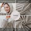 imageAmyHomie Blanket SweatshirtOversized Sherpa Hooded Blanket HoodieFleecehug Hoodie Wearable Blanket for Women Men KidsGrey