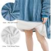 imageAmyHomie Blanket SweatshirtOversized Sherpa Hooded Blanket HoodieFleecehug Hoodie Wearable Blanket for Women Men KidsGrey Blue