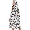 imageAmyHomie Blanket SweatshirtOversized Sherpa Hooded Blanket HoodieFleecehug Hoodie Wearable Blanket for Women Men KidsMilk Cow