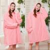 imageAmyHomie Blanket SweatshirtOversized Sherpa Hooded Blanket HoodieFleecehug Hoodie Wearable Blanket for Women Men KidsPink