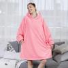 imageAmyHomie Blanket SweatshirtOversized Sherpa Hooded Blanket HoodieFleecehug Hoodie Wearable Blanket for Women Men KidsPink