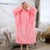 imageAmyHomie Blanket SweatshirtOversized Sherpa Hooded Blanket HoodieFleecehug Hoodie Wearable Blanket for Women Men KidsPink