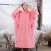 imageAmyHomie Blanket SweatshirtOversized Sherpa Hooded Blanket HoodieFleecehug Hoodie Wearable Blanket for Women Men KidsPink