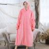 imageAmyHomie Blanket SweatshirtOversized Sherpa Hooded Blanket HoodieFleecehug Hoodie Wearable Blanket for Women Men KidsPink