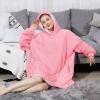 imageAmyHomie Blanket SweatshirtOversized Sherpa Hooded Blanket HoodieFleecehug Hoodie Wearable Blanket for Women Men KidsPink