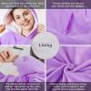 imageAmyHomie Blanket SweatshirtOversized Sherpa Hooded Blanket HoodieFleecehug Hoodie Wearable Blanket for Women Men KidsPurple