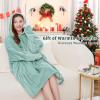 imageAmyHomie Blanket SweatshirtOversized Sherpa Hooded Blanket HoodieFleecehug Hoodie Wearable Blanket for Women Men KidsSage Green