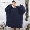 imageAmyHomie Blanket SweatshirtOversized Sherpa Hooded Blanket HoodieFleecehug Hoodie Wearable Blanket for Women Men KidsSherpa Blue
