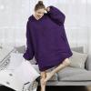 imageAmyHomie Blanket SweatshirtOversized Sherpa Hooded Blanket HoodieFleecehug Hoodie Wearable Blanket for Women Men KidsSherpa Dark Purple