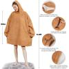 imageAmyHomie Blanket SweatshirtOversized Sherpa Hooded Blanket HoodieFleecehug Hoodie Wearable Blanket for Women Men KidsSherpa Khaki