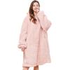 imageAmyHomie Blanket SweatshirtOversized Sherpa Hooded Blanket HoodieFleecehug Hoodie Wearable Blanket for Women Men KidsSherpa Light Pink