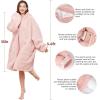 imageAmyHomie Blanket SweatshirtOversized Sherpa Hooded Blanket HoodieFleecehug Hoodie Wearable Blanket for Women Men KidsSherpa Light Pink
