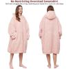 imageAmyHomie Blanket SweatshirtOversized Sherpa Hooded Blanket HoodieFleecehug Hoodie Wearable Blanket for Women Men KidsSherpa Light Pink