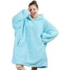 imageAmyHomie Blanket SweatshirtOversized Sherpa Hooded Blanket HoodieFleecehug Hoodie Wearable Blanket for Women Men KidsSherpa Teal