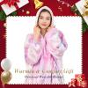 imageAmyHomie Blanket SweatshirtOversized Sherpa Hooded Blanket HoodieFleecehug Hoodie Wearable Blanket for Women Men KidsStarry Sky