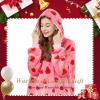 imageAmyHomie Blanket SweatshirtOversized Sherpa Hooded Blanket HoodieFleecehug Hoodie Wearable Blanket for Women Men KidsStrawberry