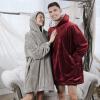 imageAmyHomie Blanket SweatshirtOversized Sherpa Hooded Blanket HoodieFleecehug Hoodie Wearable Blanket for Women Men KidsWine Red