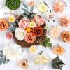 imageAmyHomie Blush Champagne Artificial Flowers Combo Silk Mix Peony Rose Fake Flowers wStem for DIY Wedding Bouquets Centerpieces Arrangements Table Fall Decor Party Bridal Baby Shower Home DecorationsChampagne