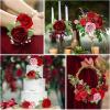 imageAmyHomie Blush Champagne Artificial Flowers Combo Silk Mix Peony Rose Fake Flowers wStem for DIY Wedding Bouquets Centerpieces Arrangements Table Fall Decor Party Bridal Baby Shower Home DecorationsDark Red