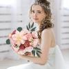 imageAmyHomie Blush Champagne Artificial Flowers Combo Silk Mix Peony Rose Fake Flowers wStem for DIY Wedding Bouquets Centerpieces Arrangements Table Fall Decor Party Bridal Baby Shower Home DecorationsBlush