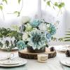 imageAmyHomie Blush Champagne Artificial Flowers Combo Silk Mix Peony Rose Fake Flowers wStem for DIY Wedding Bouquets Centerpieces Arrangements Table Fall Decor Party Bridal Baby Shower Home DecorationsTeal Blue