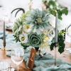 imageAmyHomie Blush Champagne Artificial Flowers Combo Silk Mix Peony Rose Fake Flowers wStem for DIY Wedding Bouquets Centerpieces Arrangements Table Fall Decor Party Bridal Baby Shower Home DecorationsForest Green