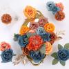 imageAmyHomie Blush Champagne Artificial Flowers Combo Silk Mix Peony Rose Fake Flowers wStem for DIY Wedding Bouquets Centerpieces Arrangements Table Fall Decor Party Bridal Baby Shower Home DecorationsTeal Orange
